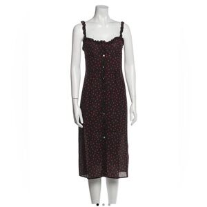 Realisation Par 'Juliet' Italia Dot silk floral midi dress